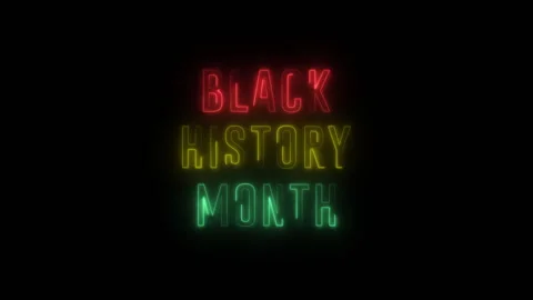 Black History Month Text animation. High-quality 4K footage Stock Footage 295651339