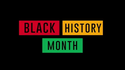 Black History Month Text animation. High-quality 4K footage Stock Footage 295743859