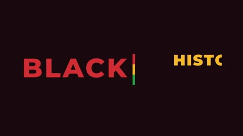 Black History Month Text animation. High-quality 4K footage Stock Footage 295743861