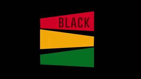 Black History Month Text animation. High-quality 4K footage Stock Footage 295743867