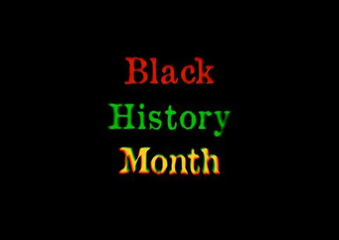 Black history month text decode Stock Illustration