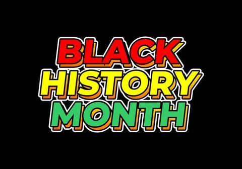 Black history month, text effect Stock Illustration