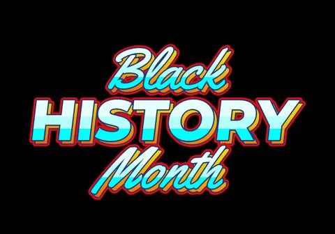 Black history month, text effect Stock Illustration