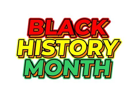 Black history month, text effect Stock Illustration