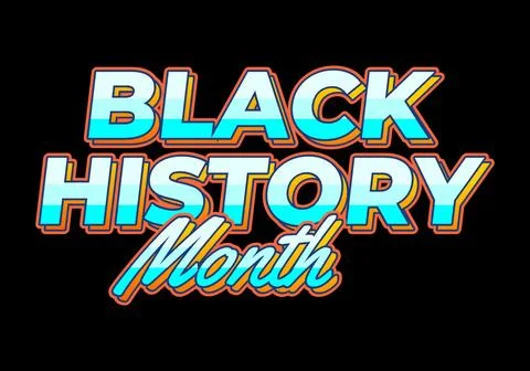 Black history month, text effect Stock Illustration