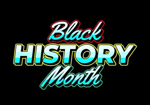 Black history month, text effect Illustrazione stock