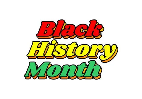 Black history month, text effect Stock Illustration