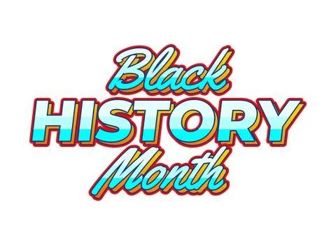 Black history month, text effect Stock Illustration