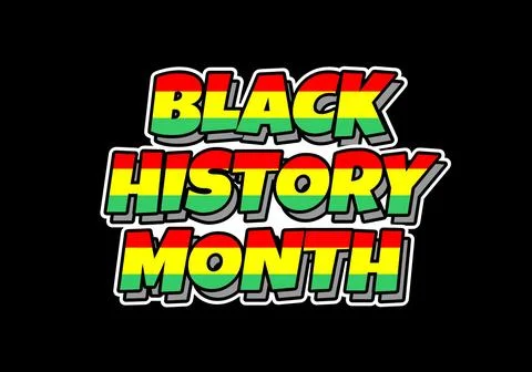 Black history month, text effect Illustrazione stock