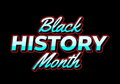 Black history month, text effect Stock Illustration