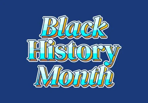 Black history month, text effect Stock Illustration