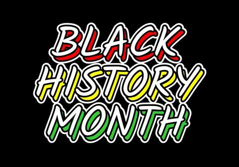 Black history month, text effect Illustrazione stock