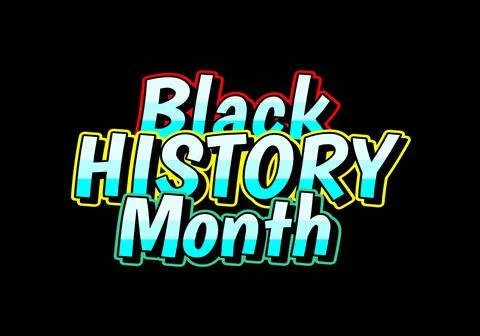 Black history month, text effect Stock Illustration