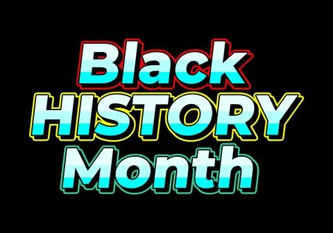 Black history month, text effect Stock Illustration