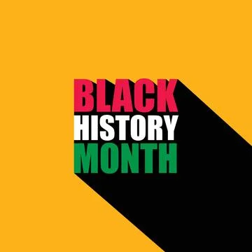 Black history month vector typography illustration with a fist hand Stock Illustration