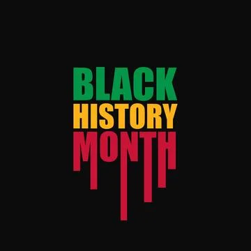 Black history month vector typography illustration with a fist hand Stock Illustration