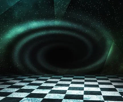 Black hole abstract stage background Stock Illustration