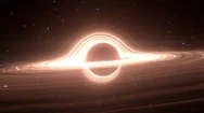 Black Hole With Accretion Disk (Close Up) Stock Footage