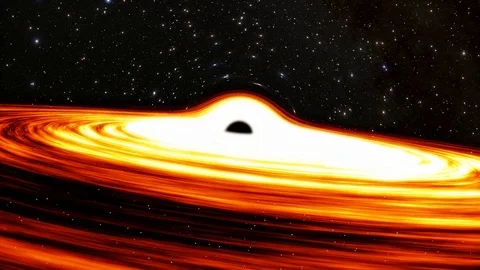 Black hole with accretion disk Stock Footage 122902710