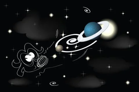 Black hole in action Stock Illustration
