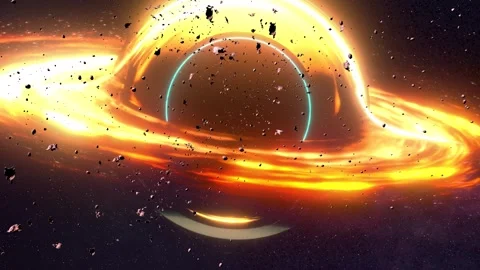 Black Hole and Accretion Disk in Deep Sp... | Stock Video | Pond5