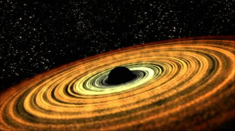 Black Hole Animation - Loop Orange Stock Footage 47673594