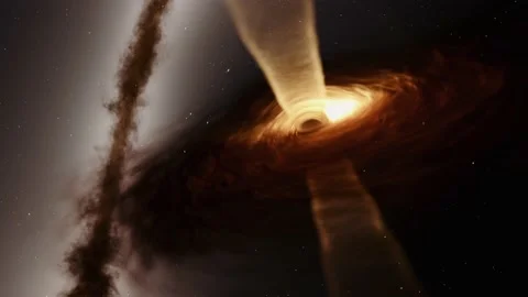 Black Hole Animation, Volumetric Acceleration Disc, 4K Stock-Footage