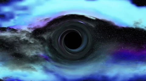 Black hole bending the light around it creating Gravitational Lensing effect. Stock Footage 66457050