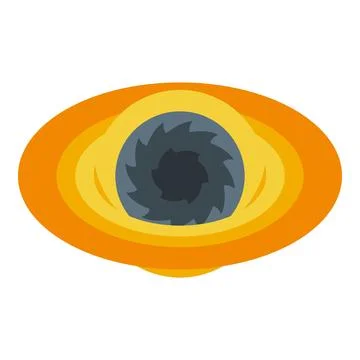 Black hole bending space time continuum event horizon cosmology Stock Illustration