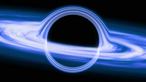 Black Hole with Blue Accretion Disk - Close Up 스톡 동영상 169891784