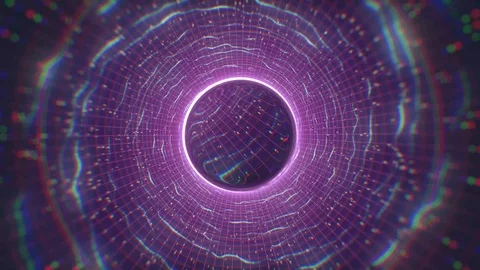 Black hole with blue waves  Vídeos de archivo 126275226