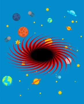 Black hole. Dark matter in space. vector illustration Stock Illustration