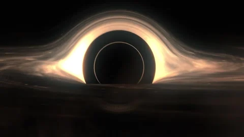Black hole in dark space loop animated background Stock Footage 320465738