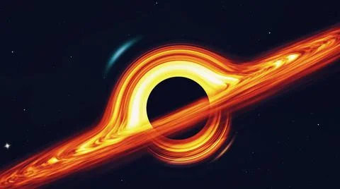 Black hole in the deep space A black hole in the deep space, 3D illustrati... Stock Photos