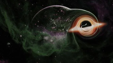 Black hole in deep space. Elements of this image furnished by NASA Stock Photos