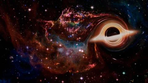Black hole in deep space. Elements of this image furnished by NASA Stock Photos