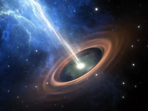 Black hole in deep space Stock Illustration
