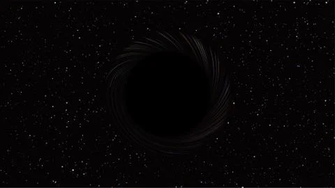 Black hole in deep space Stock Illustration