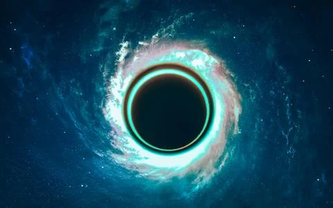 Black hole in deep space Stock Photos
