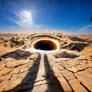 Black Hole Desert Stock Illustration