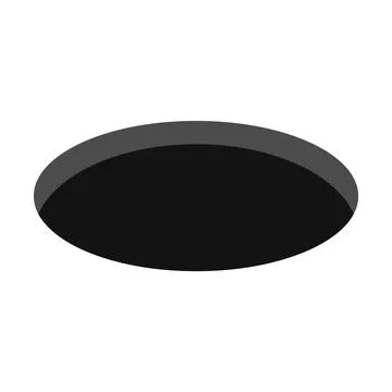 Black hole design icon, circle web flat object, golf deep  sign vector illust Stock Illustration