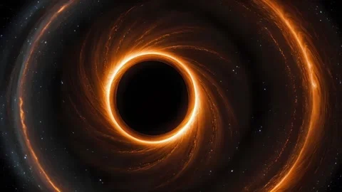 Black hole with fire vortex 스톡 동영상 313356618