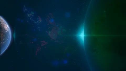 Black Hole. Fly through Galaxy. Space background - Space Nebula Video stock 102723291