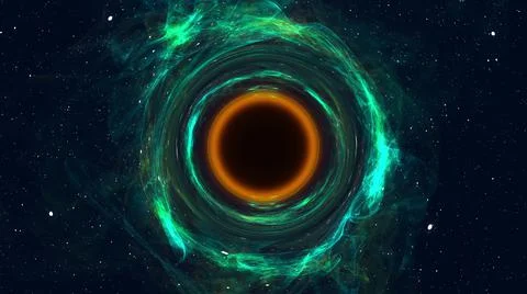 Black hole in galactic nebula Stock Illustration