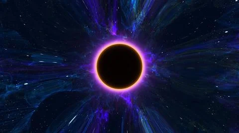 Black hole in galactic nebula Stock Illustration