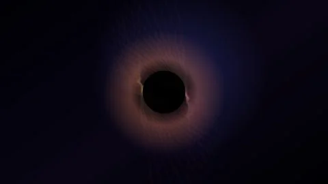 Black hole with gravitational lensing effect in deep space Stock Footage 335937289