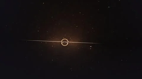A black hole, a gravitational singularity in space. Stock Illustration