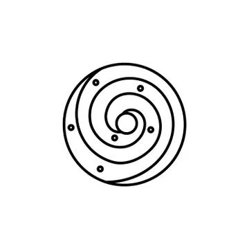 Black hole icon element of space icon for mobile concept and web apps. Thin l Stock Illustration