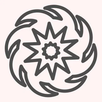 Black hole line icon. Collapsar, mattery and time space harvester. Astronomy Stock Illustration