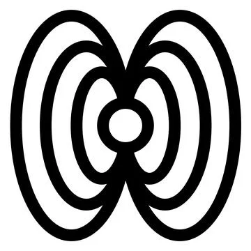 Black hole line icon vector illustration isolated on white background Stock Illustration